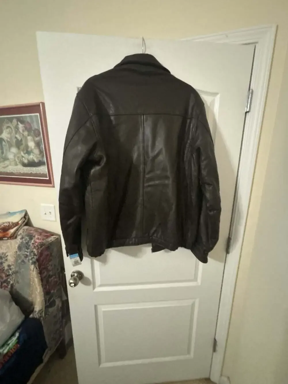 Excelled Mens Collection Brown Leather Jacket, Size XLT